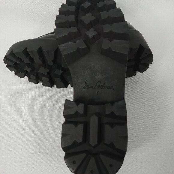 SAM EDELMAN 'Monna' Black Lug Sole Lace-up Oxford Womens Size 8 - Picture 13 of 15